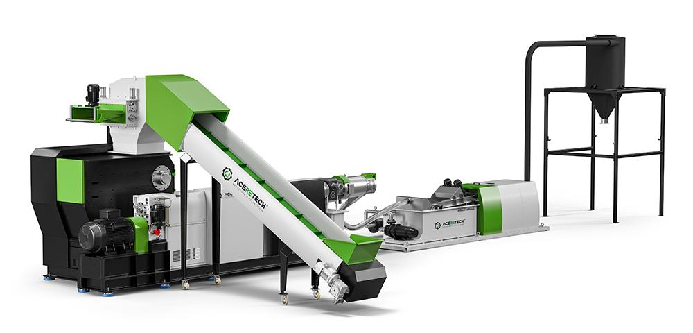 ASP Single Screw Shredding and Pelletizing Extrusion Line for In-plant Recycling