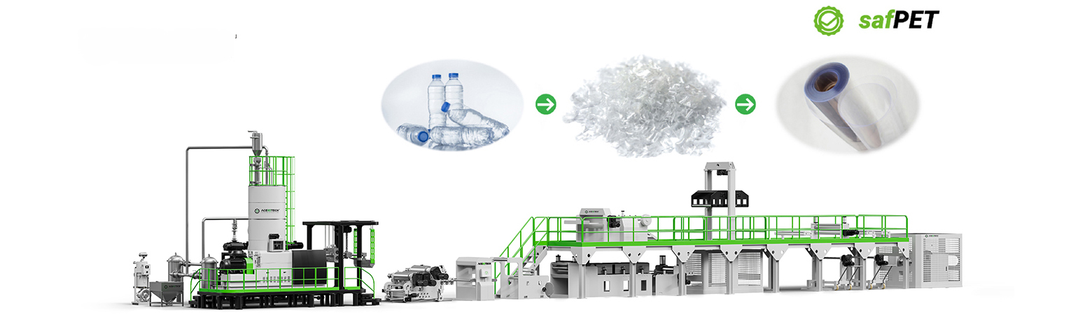 Food-Grade rPET Sheet Extrusion Line | PET Bottle Recycling Solution - Aceretech Waste Recycle Equipment Supplier