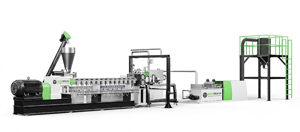 Máy tạo hạt nhựa kỹ thuật GR-KT100